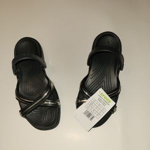 NWT Crocs Ladies Meleen Metalblock Sandals - Sz. 8